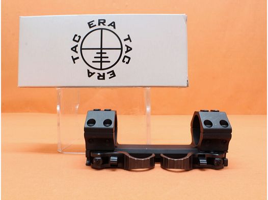 Recknagel Era-Tac QD Blockmontage 30mm (T1013-0010) mit Hebel, Alu schwarz, BH=10mm für Picatinnyprofil