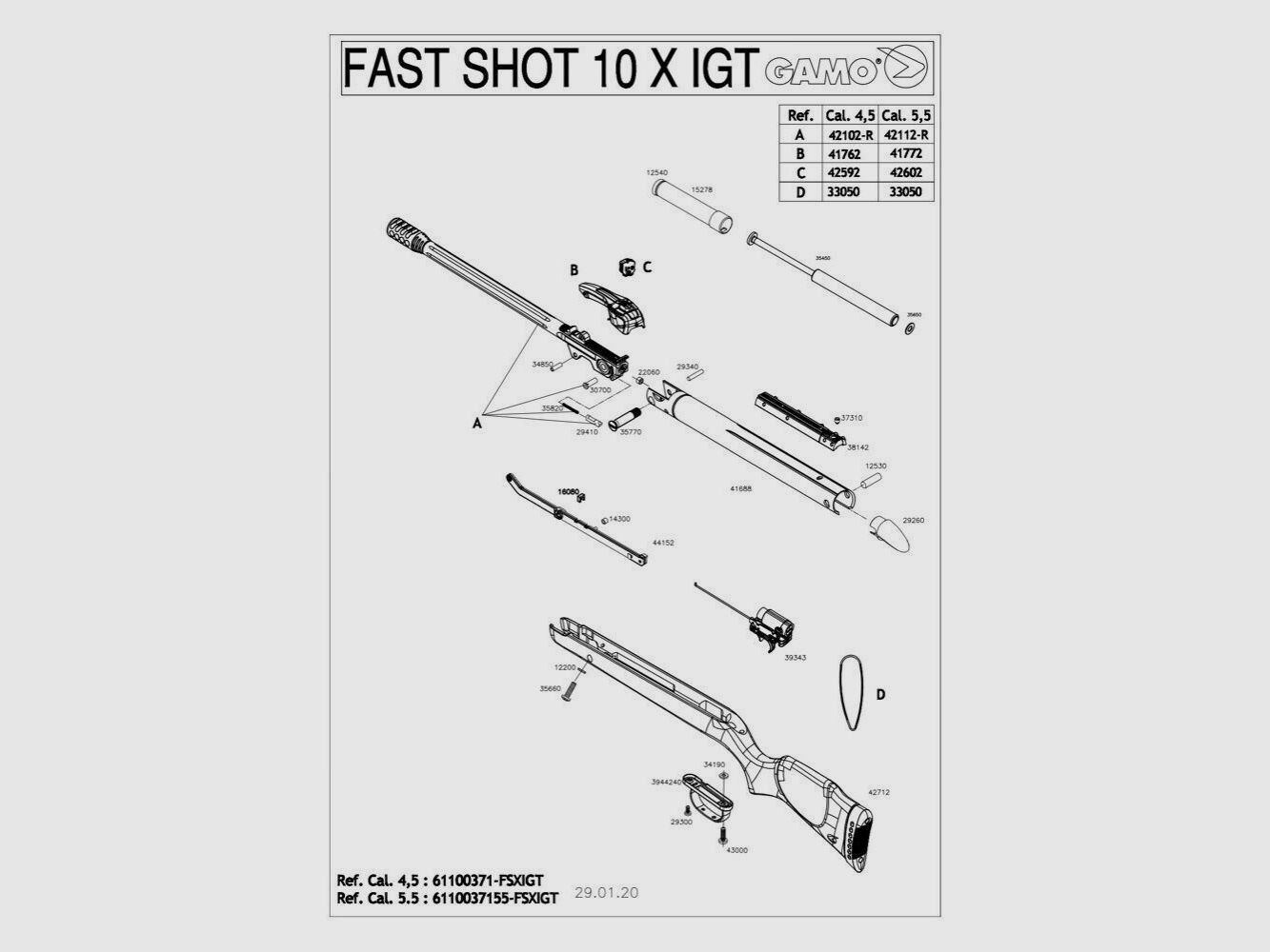 Ersatzteile Gamo Fast Shot 10x IGT 4,5 mm, Bild 2 von 5