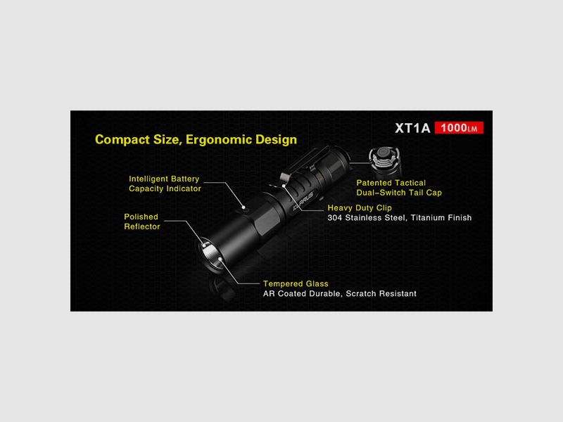 LED flashlight XT1A, 1,000 lumens (including battery), image 9 of 12