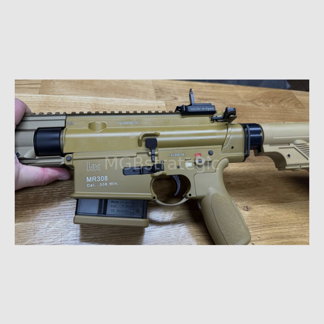 Heckler & Koch GmbH MR308 A3 EDICIÓN ESPECIAL rifle semiautomático .308Win - Diseño y técnica de patrulla G28 - similar a HK 417 M110A1 - Superior e inferior recubiertos RAL8000