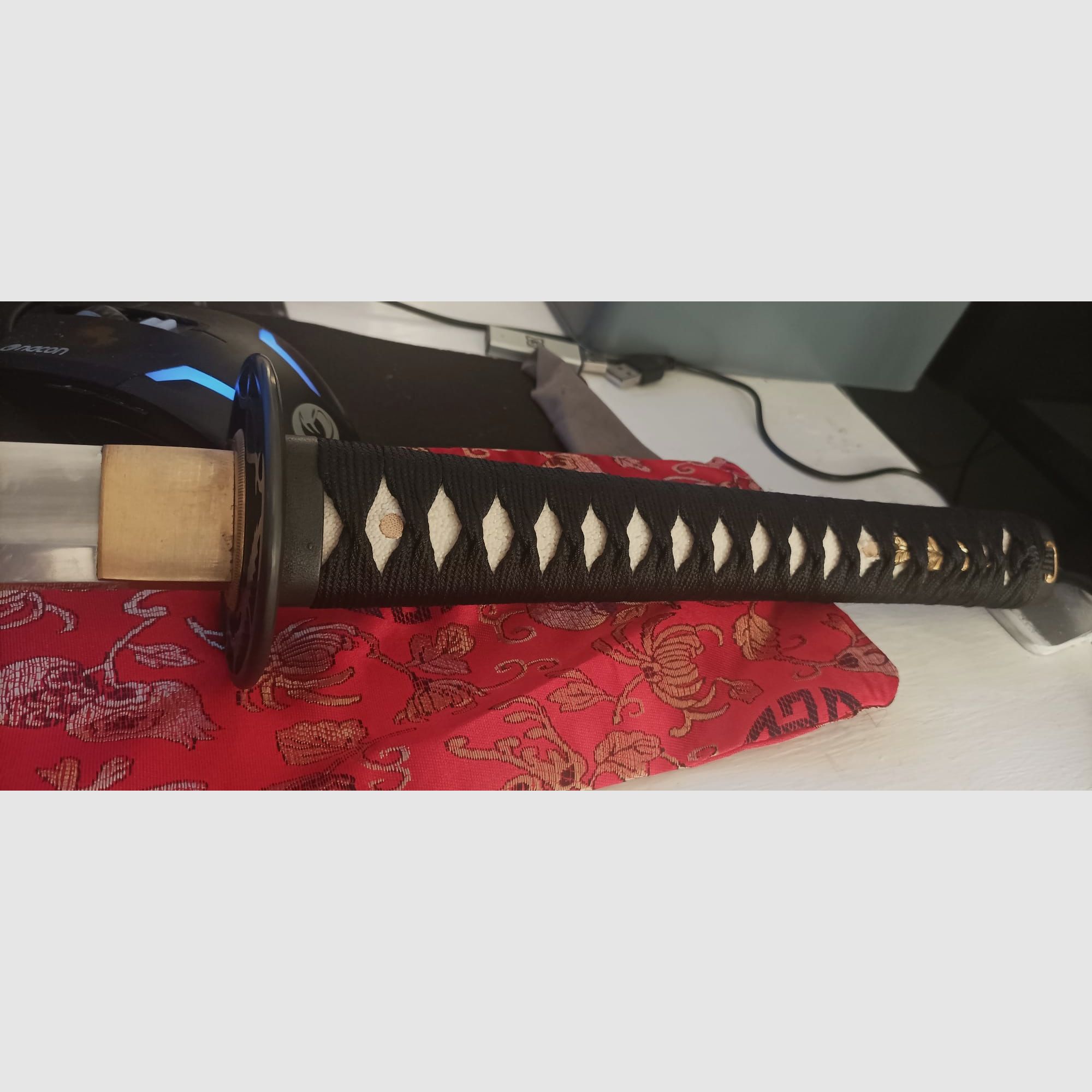 Katana Samuraischwert mit Gyaku-Kobuse Klinge – 1095 Carbonstahl