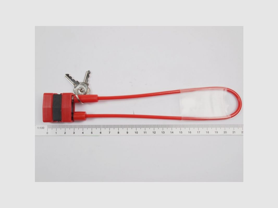 SECURITY LOCK FOR WEAPONS TYPE SIRGA 19 CM RED, image 2 of 2