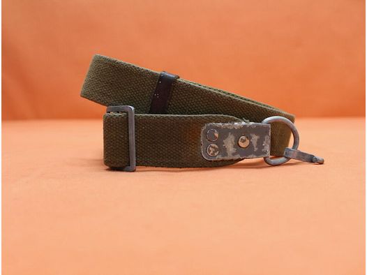 USSR SURPLUS Kalashnikov AKM: green USSR sling with carabiner hook (also suitable for SVD) used