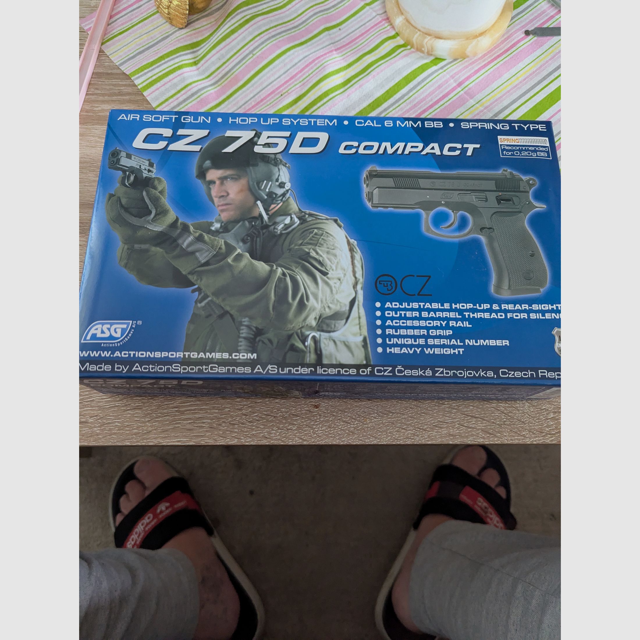 Airsoft Pistole CZ 75D Compact mit viel Zubehör 