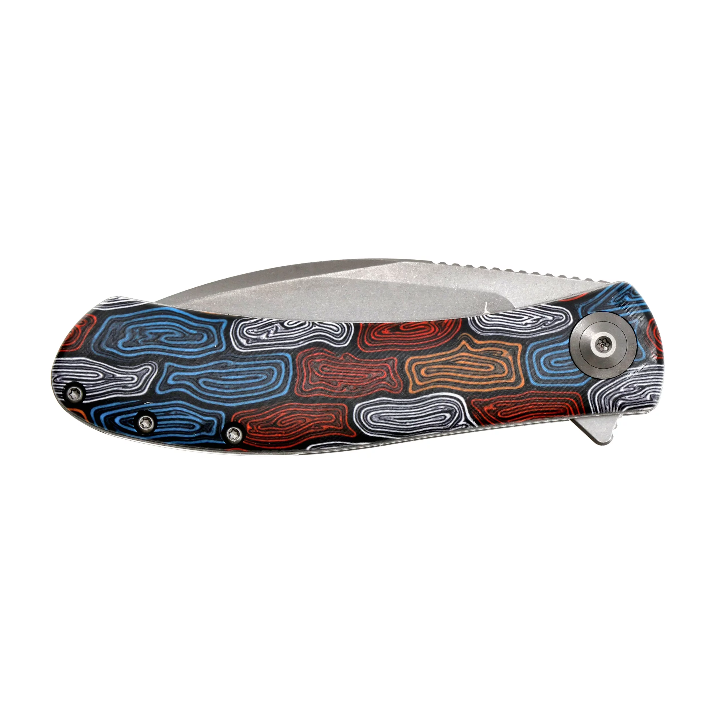 Nóż składany Trollsky Knives Mandu Damascus (MT011), zdjęcie 8 z 10