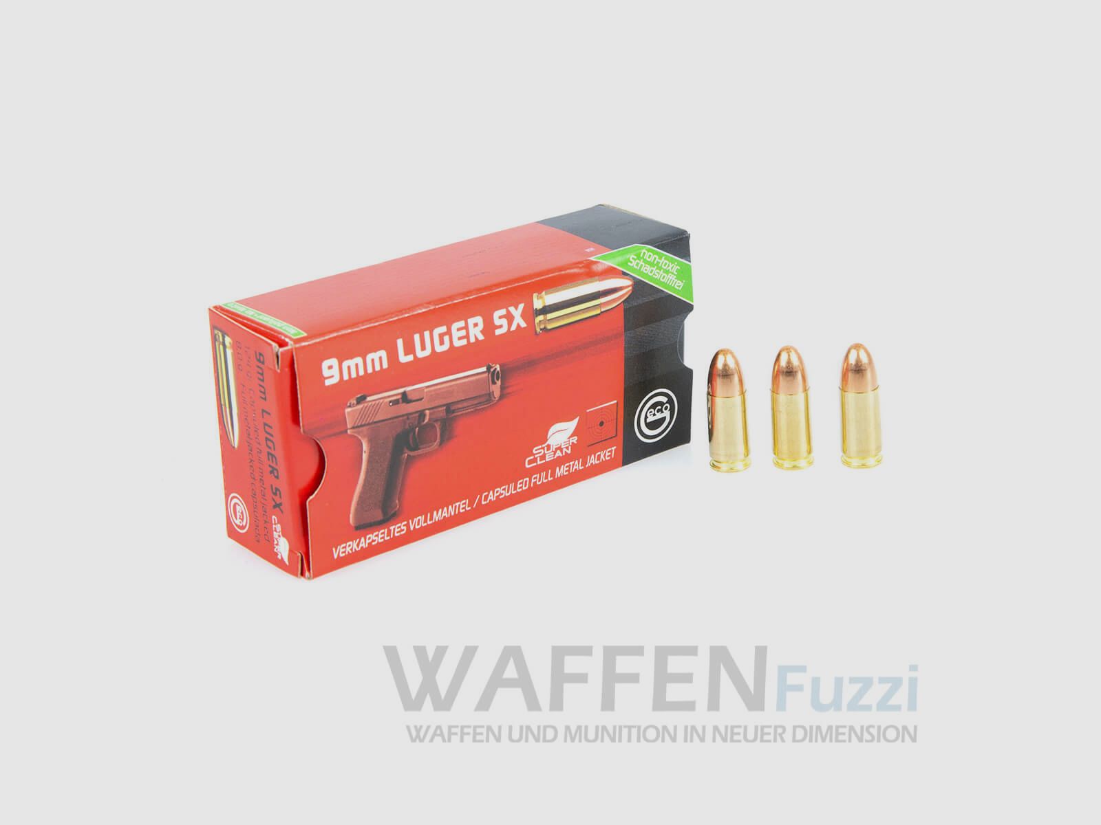 Geco 9mm Luger SX 124gr Schadstofffrei Verkapseltes VMR 50 Schuss