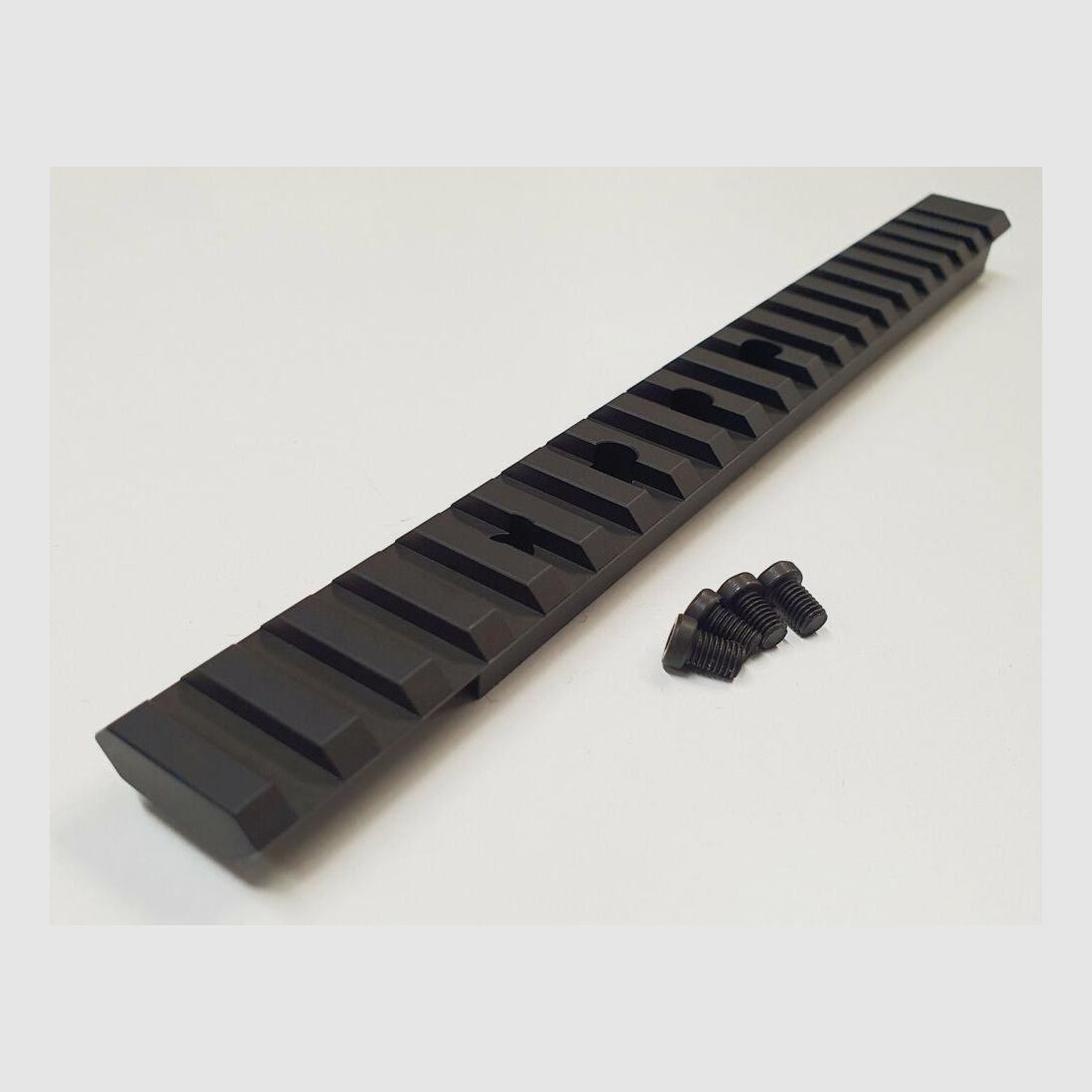 MHS Picatinny rail per BERGARA BA 13, acciaio, nero opaco brunito, lungo 210 mm, made in Germany, immagine 5 di 7