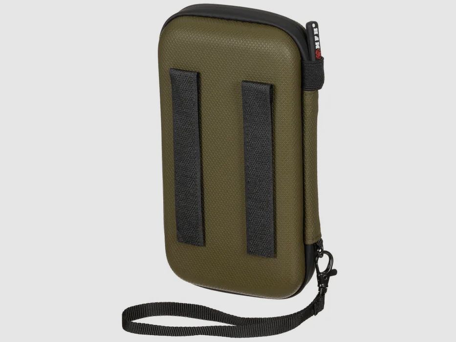 Hard shell bag, small, with Velcro loops, olive