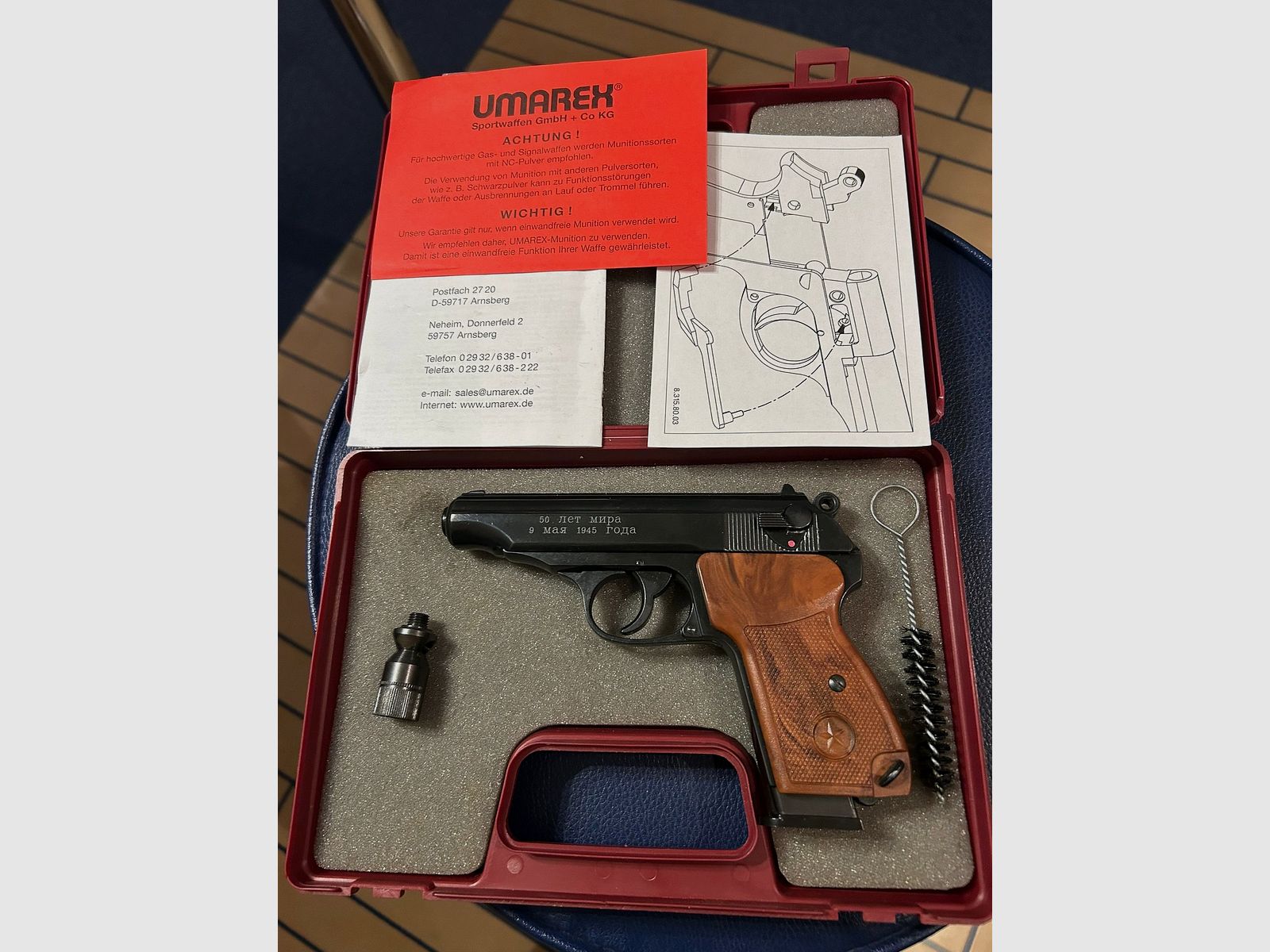 Schreckschusspistool Umarex Walther PP Reck Pobeda 9 mm