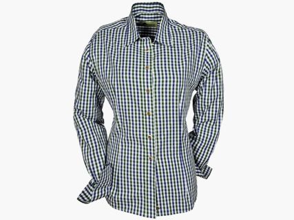 Blusa de dama de manga larga - a cuadros