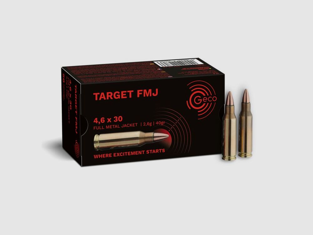 Geco 40grs FMJ 50STK 4.6x30
