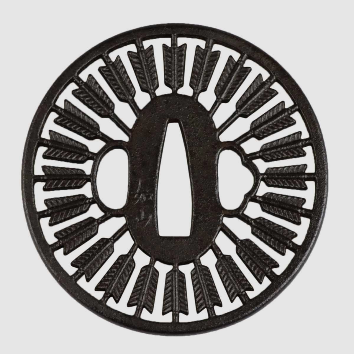 Tsuba aus Japan Yaguruma Pfeilrad