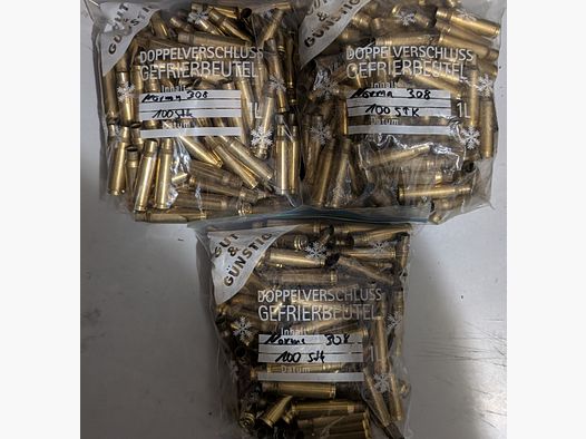 100 St NORMA Hülsen .308 Win. 7,62x51 308 Winchester