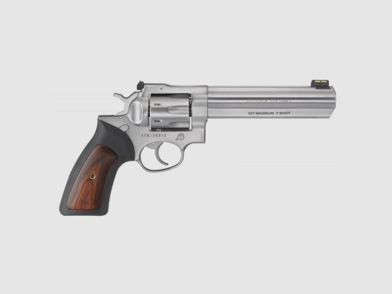 Ruger Revolver - DA, GP100, .357 Magnum, Satin Stainless, 6.0"