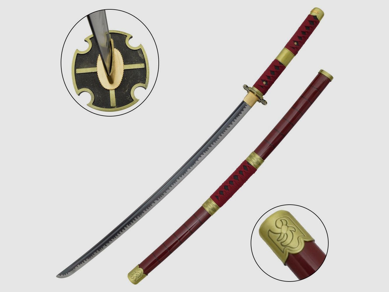 One Piece Sandai Kitetsu Zoro Katana handgeschmiedet