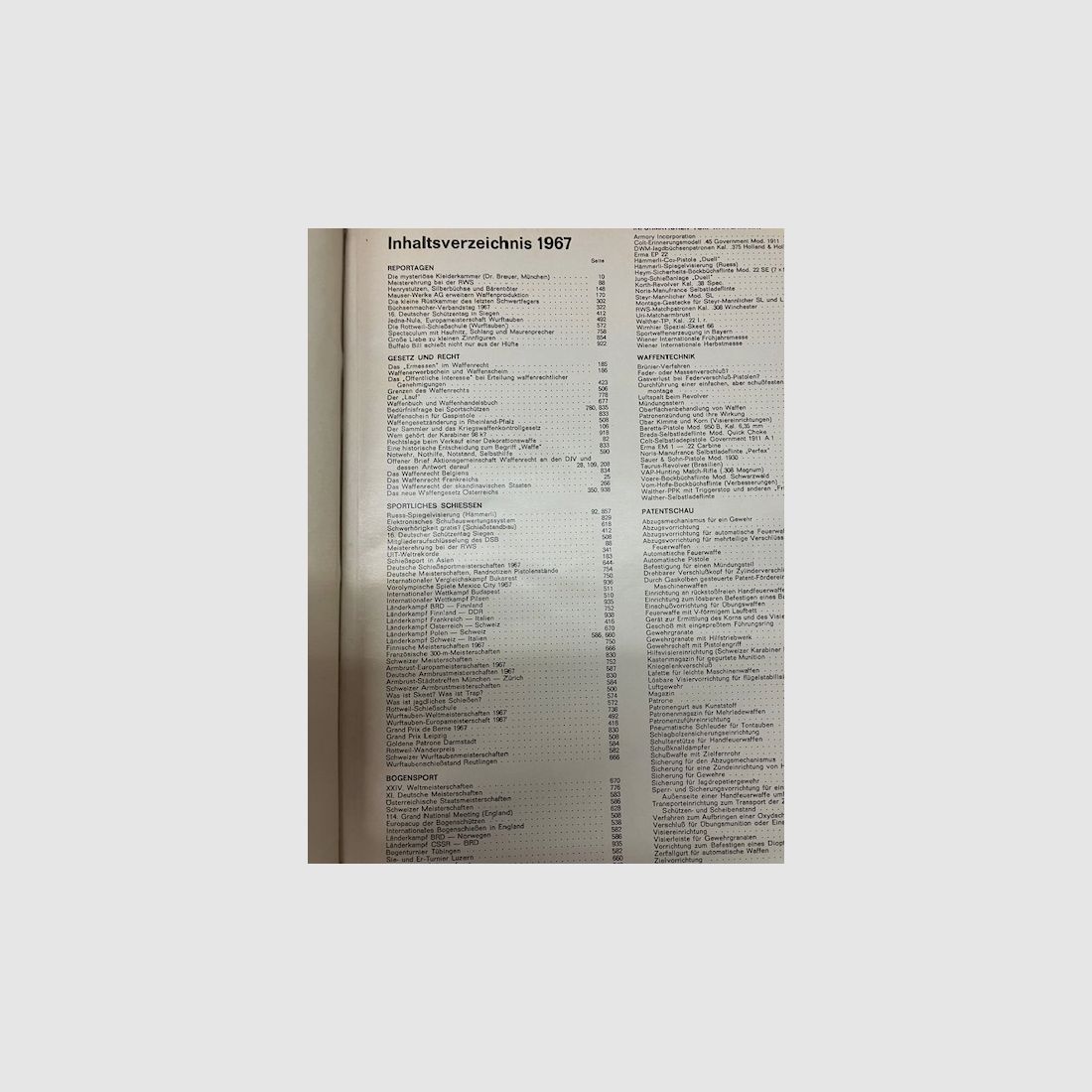  Deutsches Waffen Journal DWJ Jahrgang1967  (alle 12 Ausgaben gebunden) 
