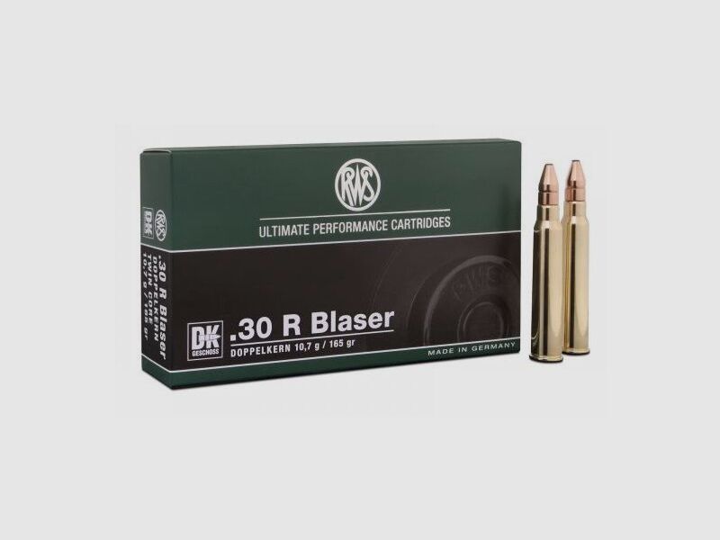 Jagdbüchsenpatronen RWS DK Kaliber 30R Blaser, Bild 2 von 2
