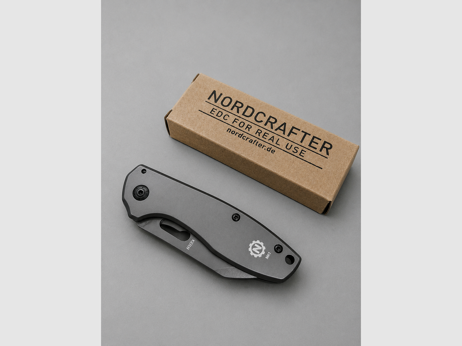 NORDCRAFTER KERN MK1 EDC Couteau pliant Acier inoxydable Gris – Couteau de poche compact, image 6 sur 7