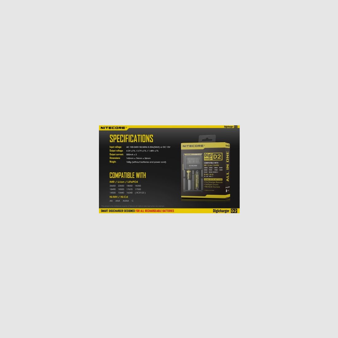 Nitecore Digicharger D2 Ladegerät, Bild 22 von 22