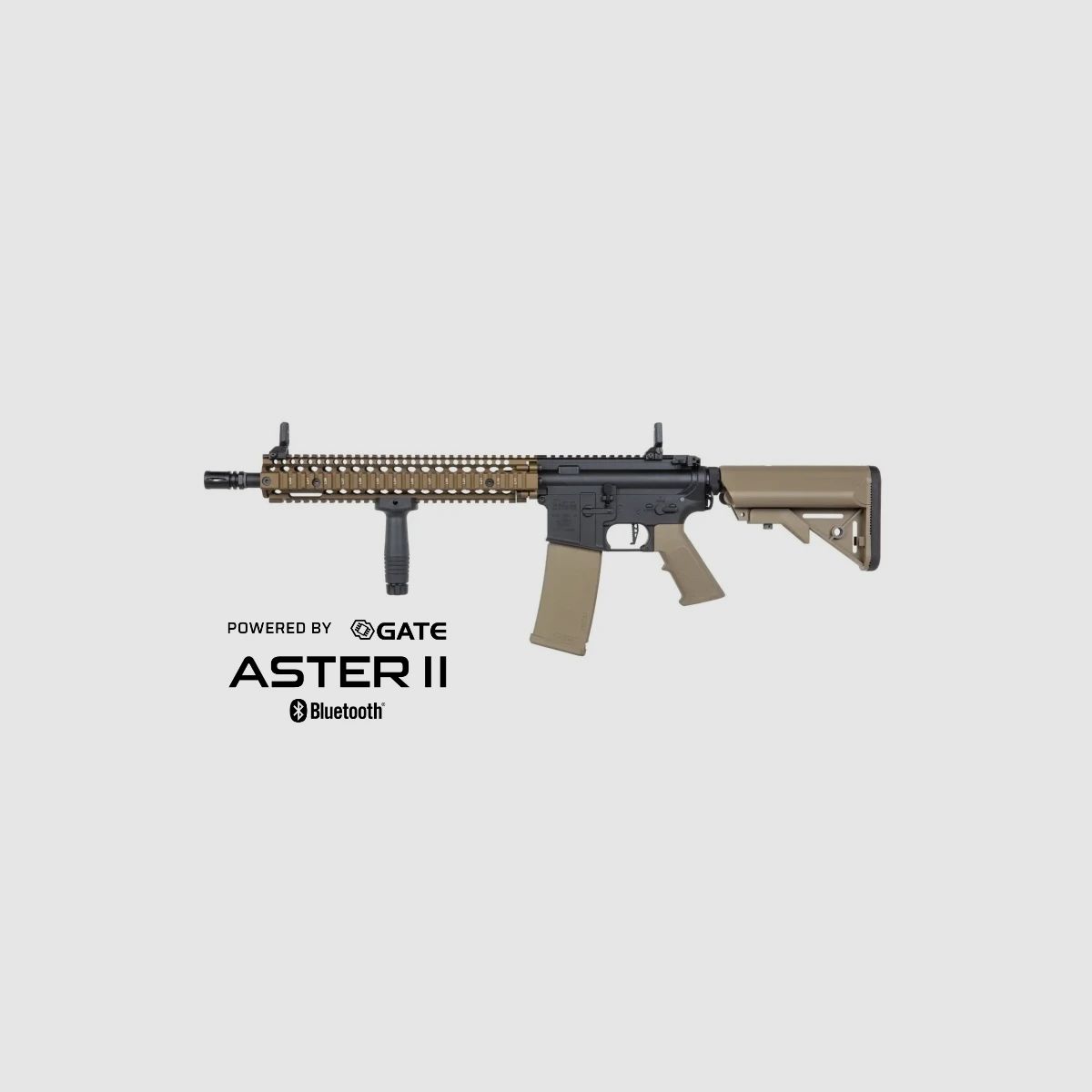 SA Daniel Defense® MK18 Block II (SA-P26 PRIME™ Aster II ETU BLDC™) Rifle Airsoft Libre a partir de 18 – Chaos Bronze -F-
