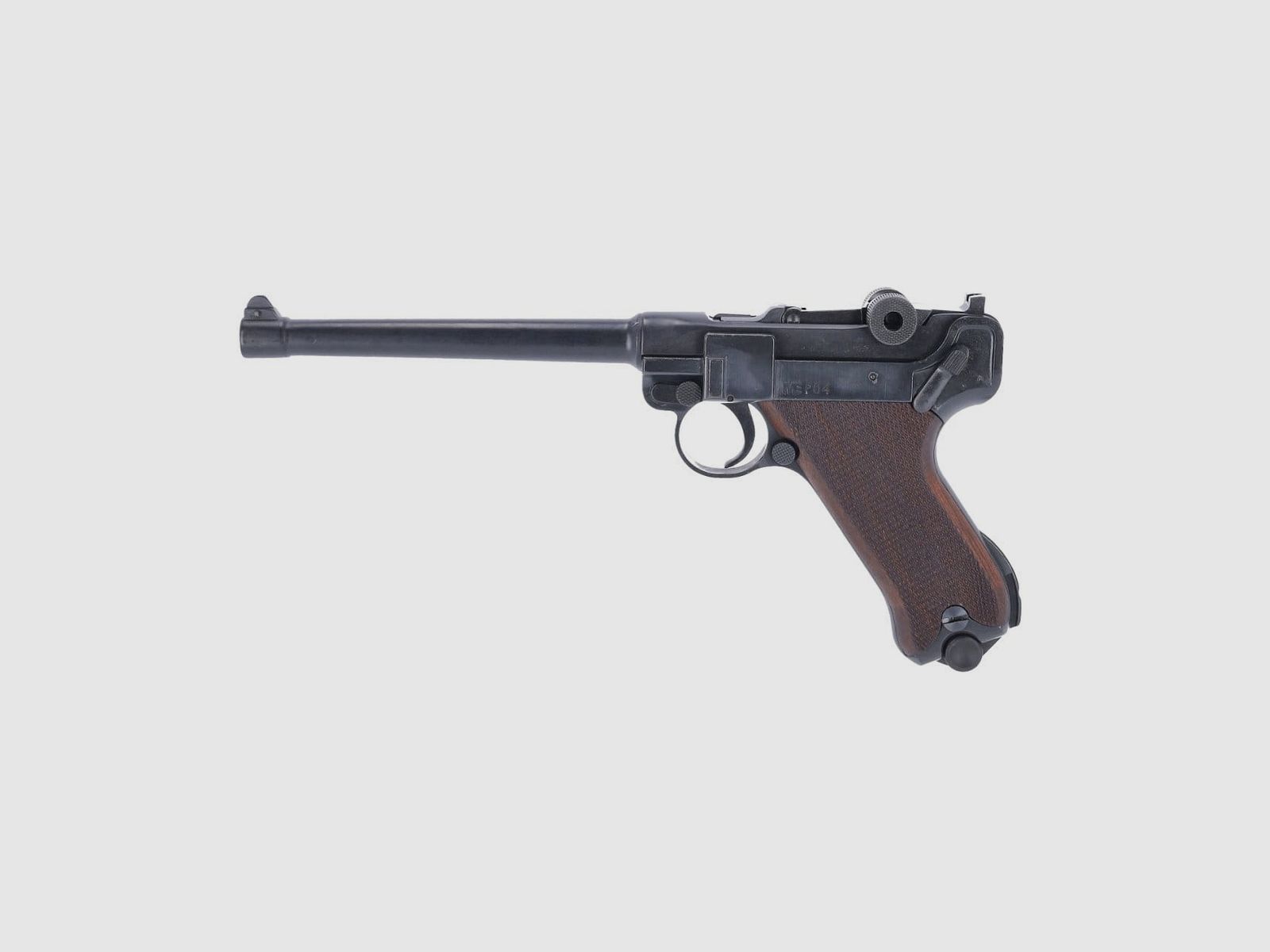 ME-Sportwaffen ME Mod. P 04 Cal. 9 mm P.A.K bronceado mango de madera pistola de fogueo ...