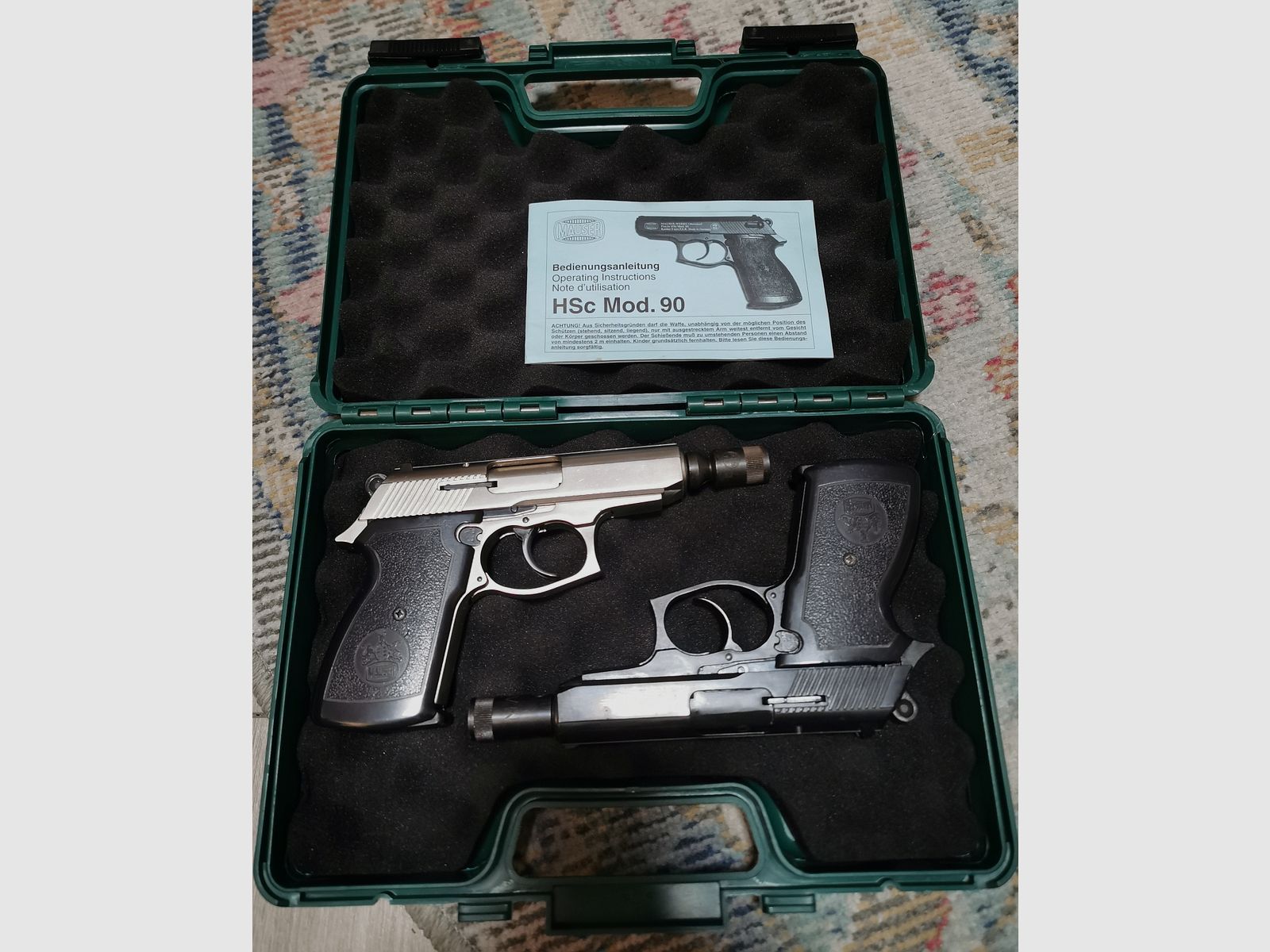 Mauser HSC 90 Paar Silber /Schwarz Sammlerwaffen mit PTB Frei ab 18 Jahre