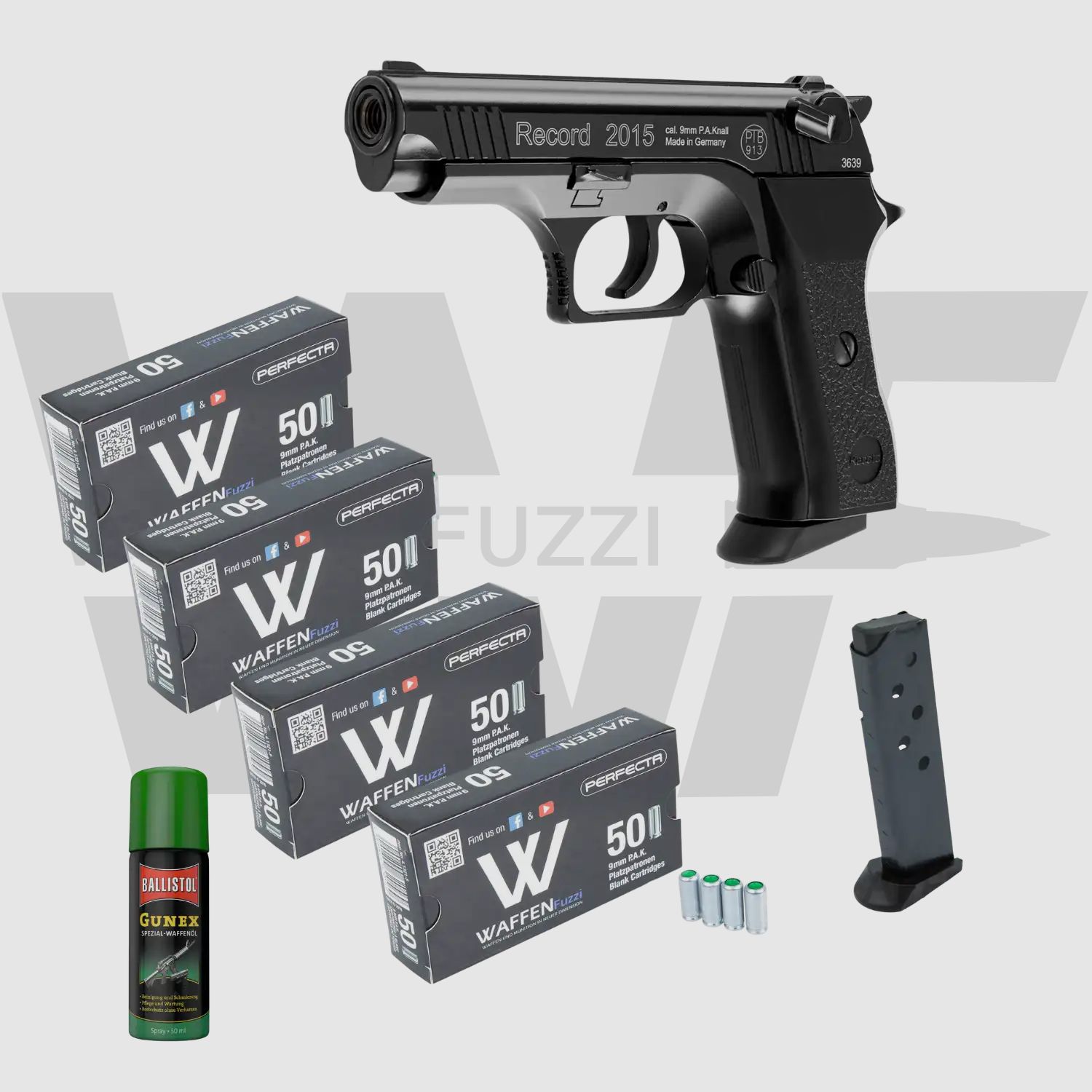 Record 2015 Set Schreckschusspistolen "M" Kaliber 9mm PAK