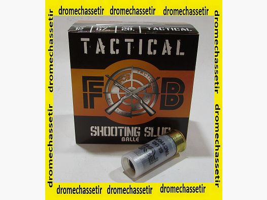 boite de 25 cartouche calibre 12/70 Tactical Fob shooting slug 28 grammes