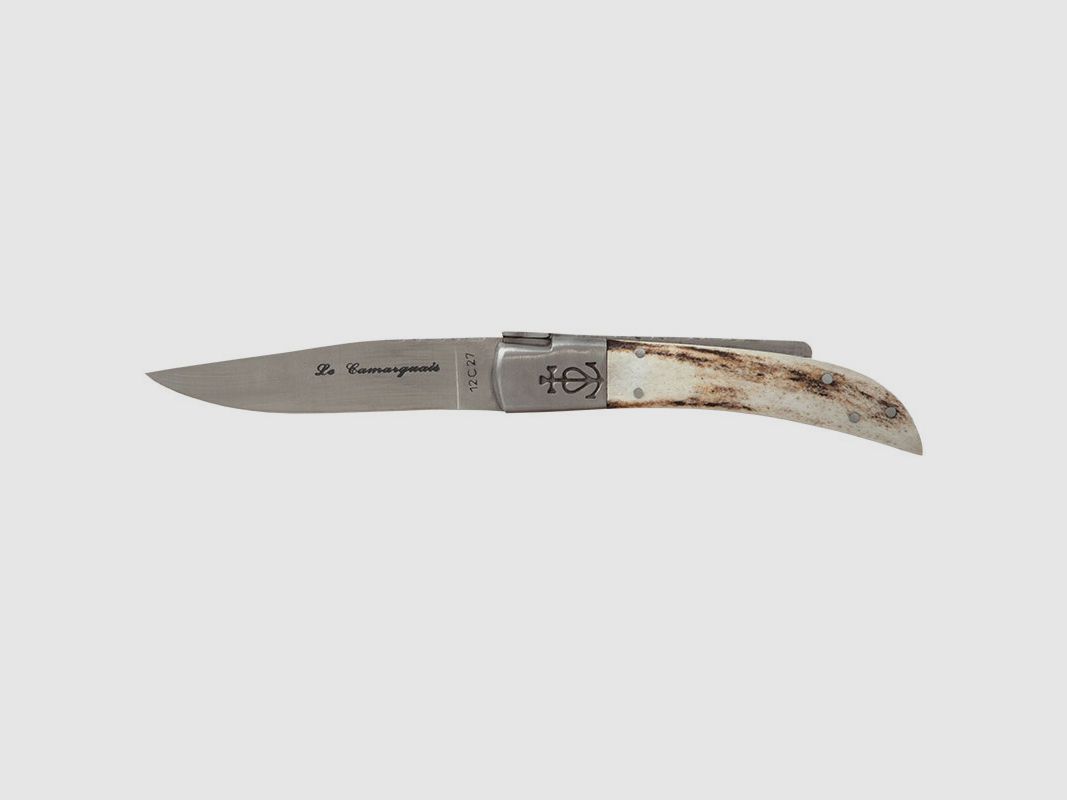 Knife Le Camarguais N°12 Trident Forge Handle Deer Wood - CA20094