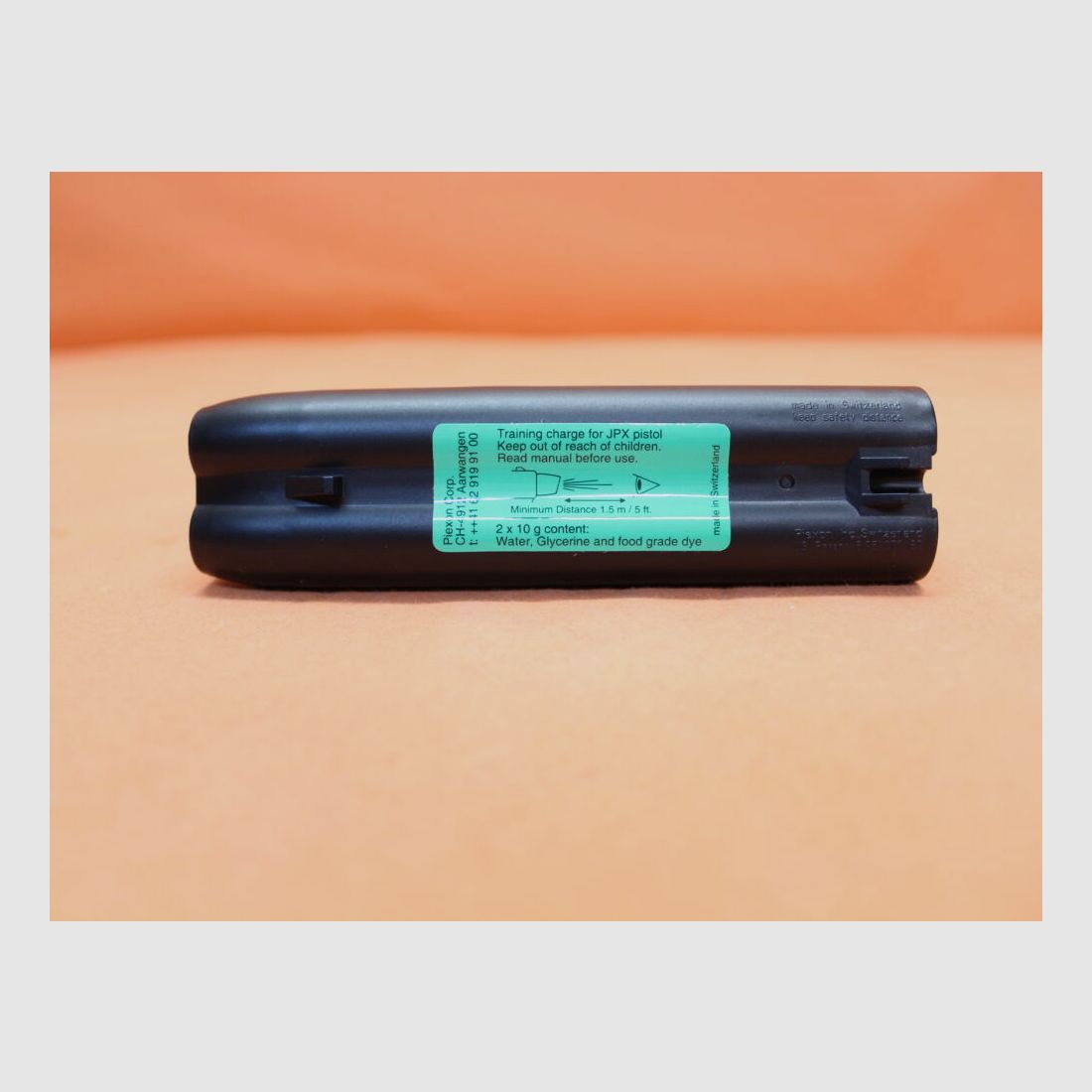 Piexon Jet Protector JPX Gen1: Launching device for irritants (pepper spray) polymer black 10% OC (OVERSTOCK!) with additional training magazine