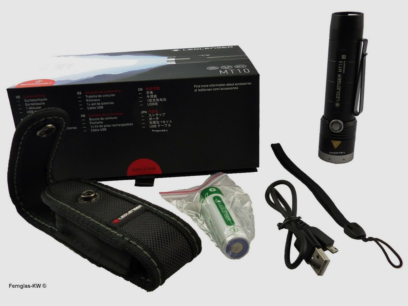 Ledlenser 500843 Boîte cadeau lampe de poche LED rechargeable MT10 puissance lumineuse 1000 lumens