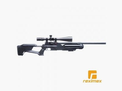 Carabina PCP Reximex Accura calibro 4,50 mm. Sintetica Nera. 24 Joule.