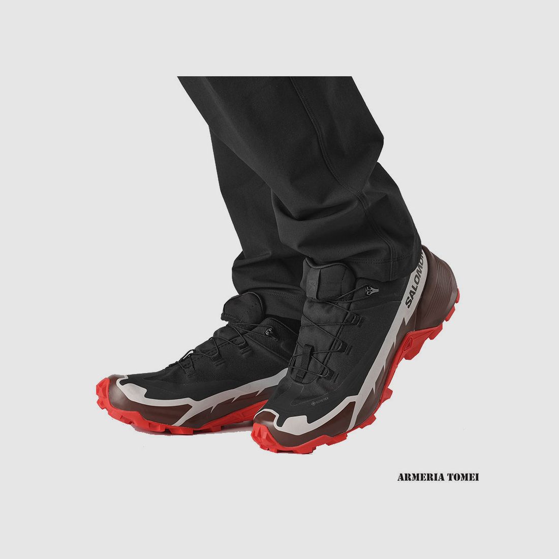 SALOMON – HERREN – CROSS HIKE 2 GTX Schwarz / Bitter Schokolade / Feuriges Rot, Bild 6 von 7