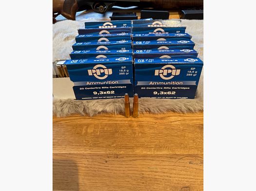 Munition 9,3×62 18,5g/285gr 13x20 St. PPU
