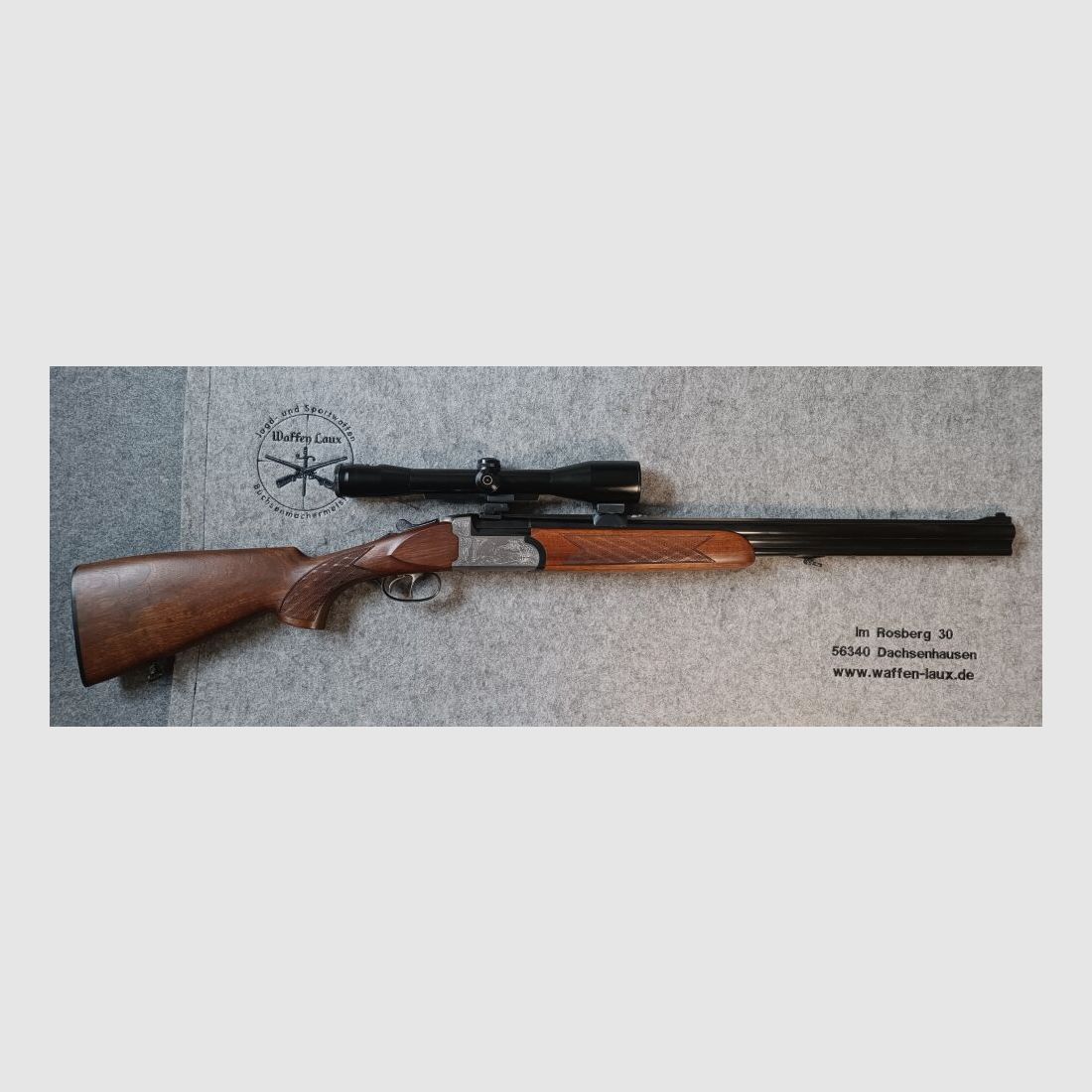 Fusil à deux coups IFFLI-Kettner avec lunette Schmidt & Bender 6x42