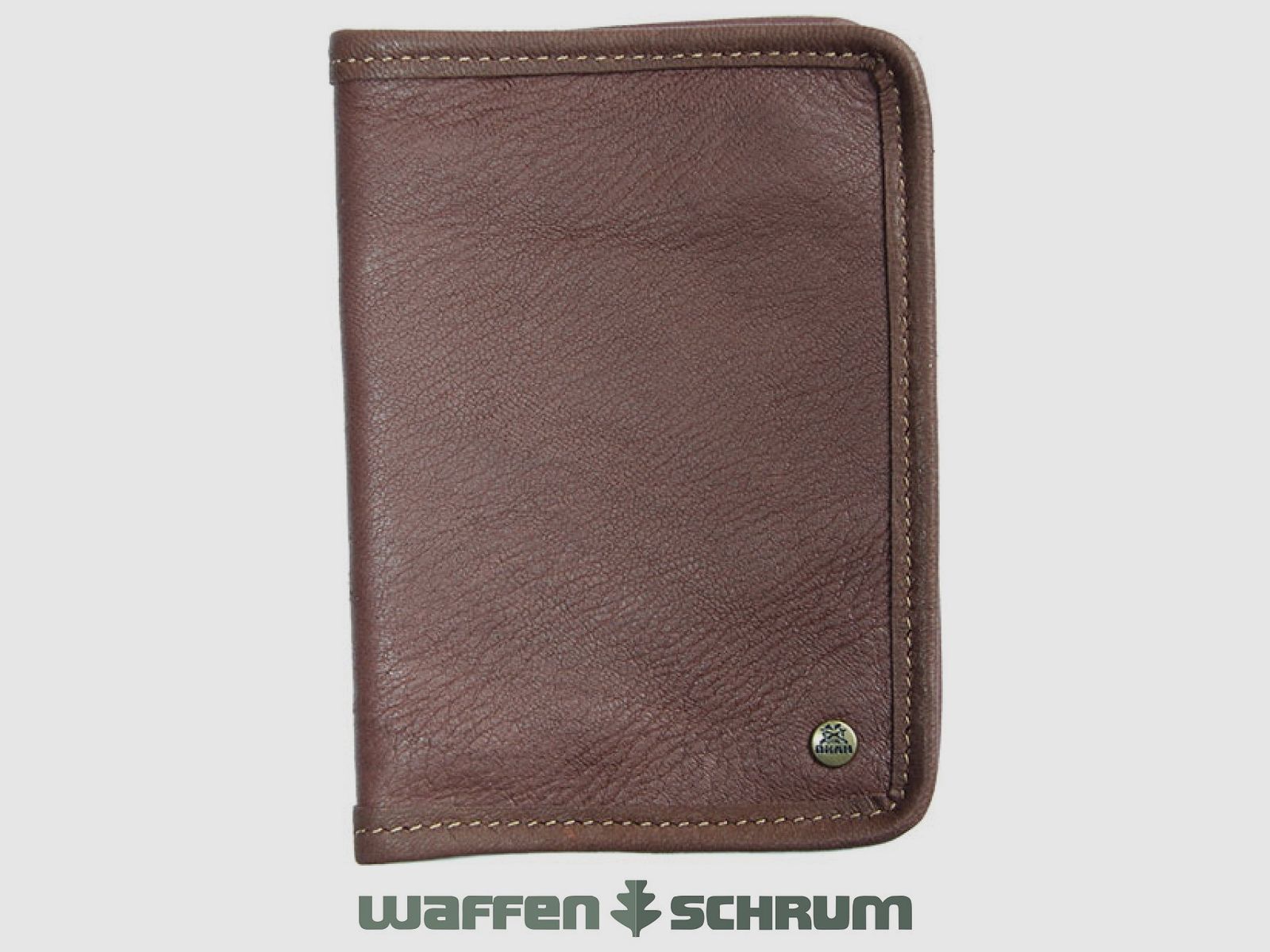 Estuche de licencia de caza AKAH de cuero de alce