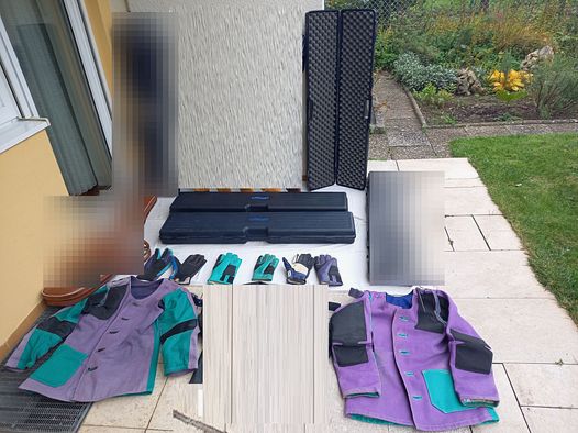 Schießjacke Schießhandschuh Tasche Koffer für Luftgewehr Luftgewehre