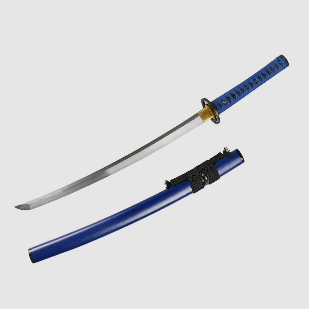 Samuraischwert Wakizashi Aoi Domoe scharf Federstahl Klinge