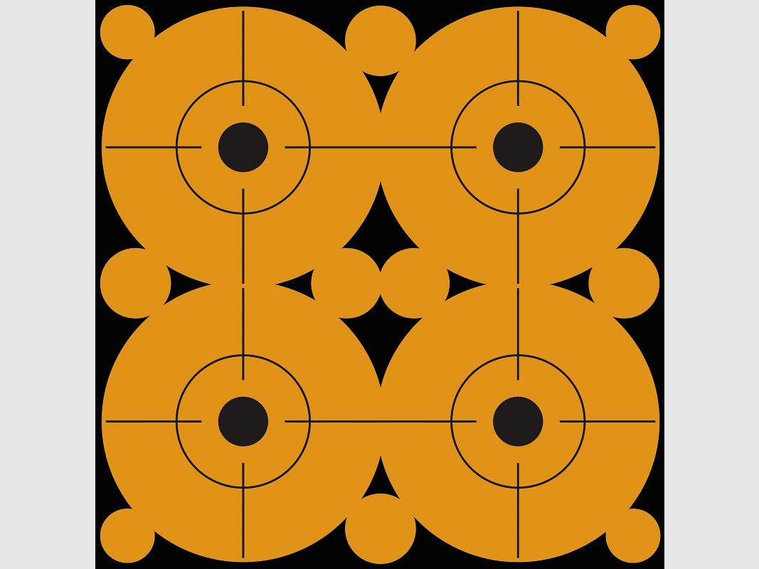 10 Scheiben Bullseye orange 7,6cm