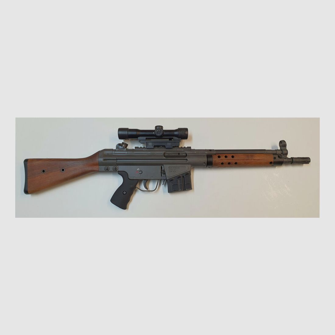 Heckler & Koch clamp / quick-release mount, Picatinny HK762A1 / HK416 / HK417 / MR308 / MR223 / D34mm H50mm
