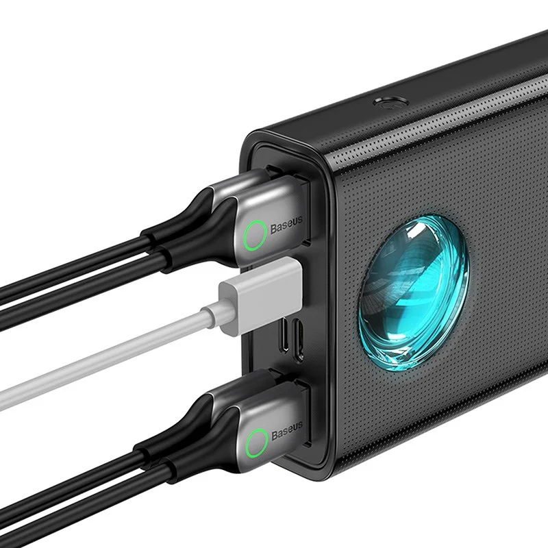 Powerbank BASEUS AMBILIGHT 30000MAH, 4XUSB, USB-C, 65W (CZARNY), zdjęcie 8 z 14