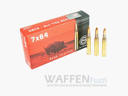 Geco Plus caliber 7x64 rifle cartridges 170gr