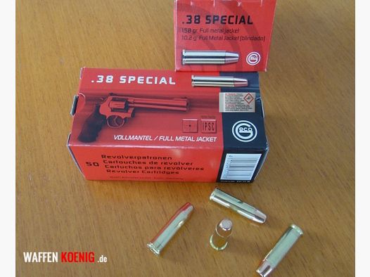 GECO 100 GECO Patronen .38 Special Vollmantel-Flachkopf