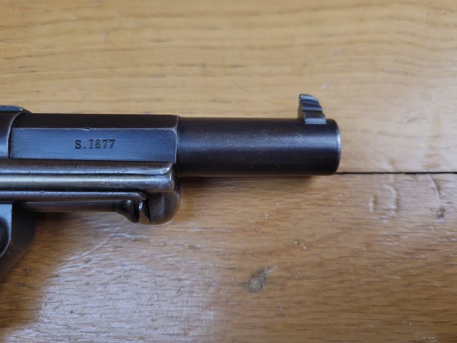 Sehr schöner Offiziersrevolver Modell 1874 – Vollständig monomatrikulierte Waffe – MAS von 1877 – Sehr schöner Lauf – Mechanisch einwandfrei – Ausgezeichneter Zustand!, Bild 7 von 23