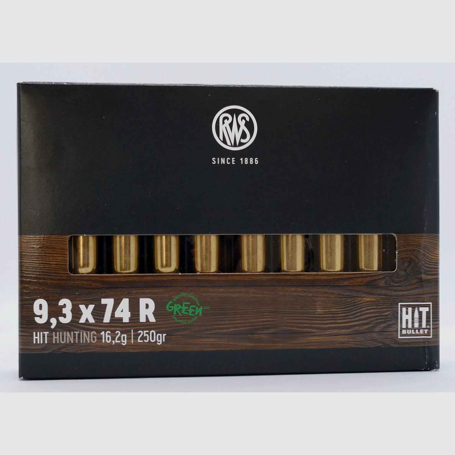 RWS 9,3X74 R HIT 16,2g/250gr. Büchsenpatronen Bleifrei