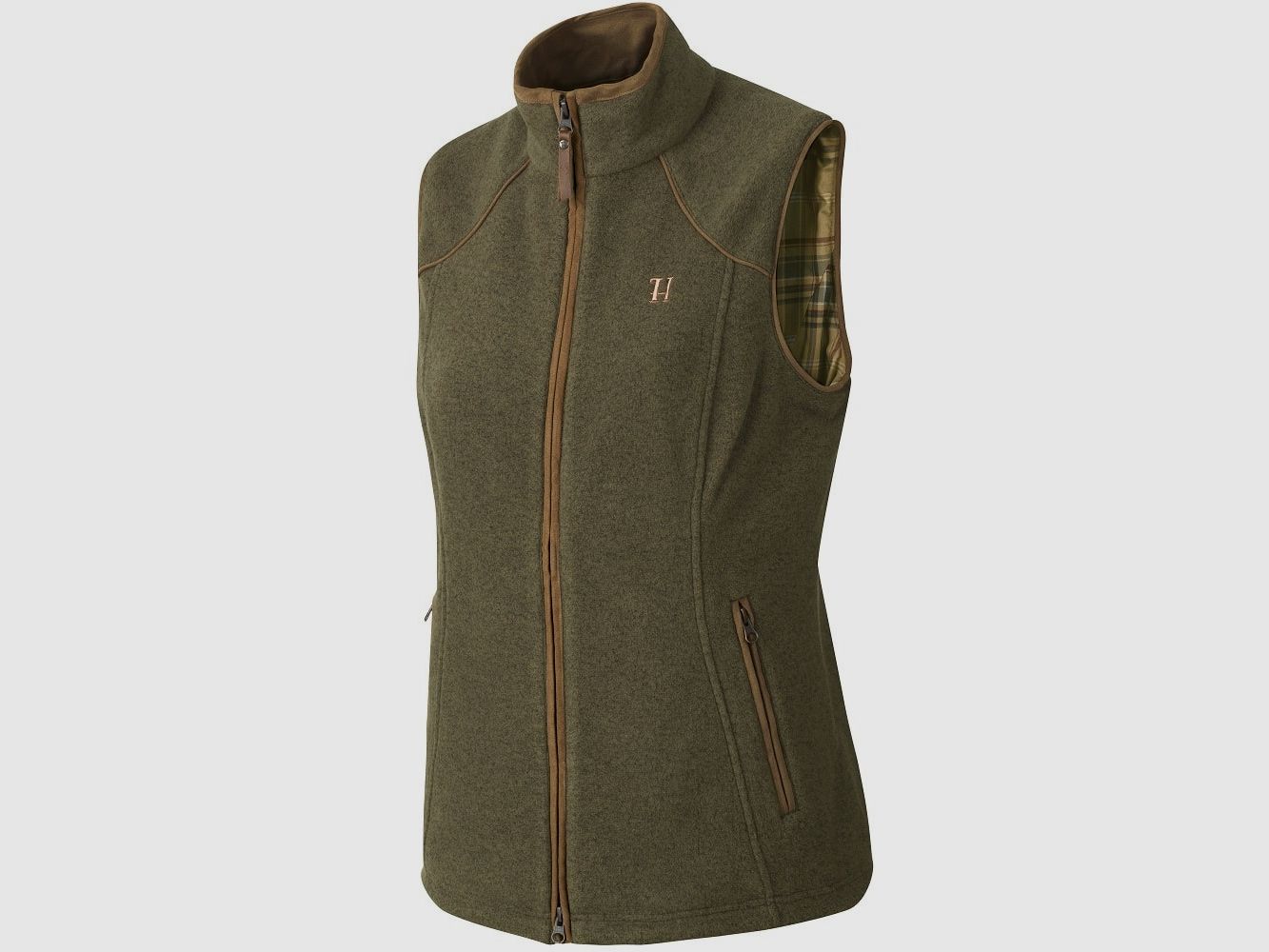 Härkila Sandhem Chaleco de Forro Polar para Mujer Dusty Lake Green Melange