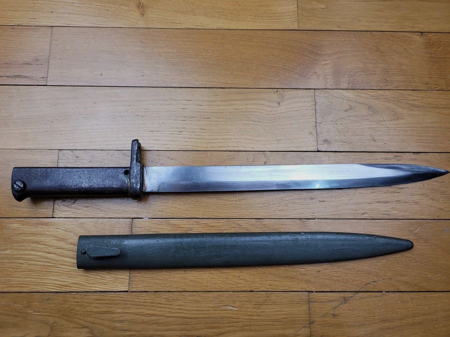 Belle baïonnette ersatz allemande – EB37 au Carter – Régimentée Cuirassiers – Fourreau ersatz – TBE +, image 2 sur 9