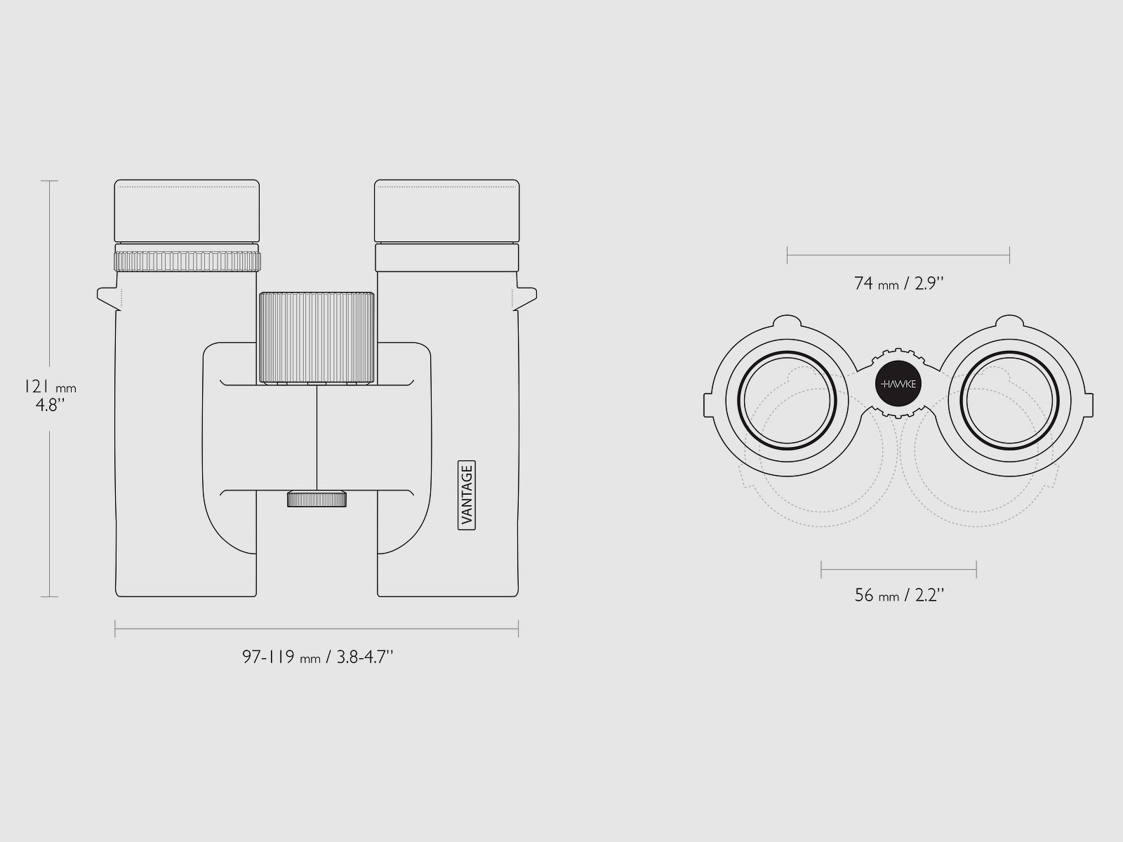 HAWKE 34121 VANTAGE 10x32 FERNGLAS grün