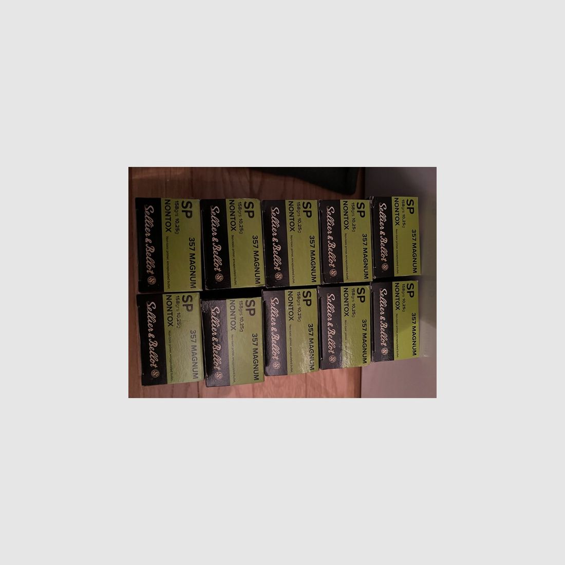 NONTOX 500 Schuß (10Packungen) 357 Magnum 158 Grain Sellier&Bellot NONTOX