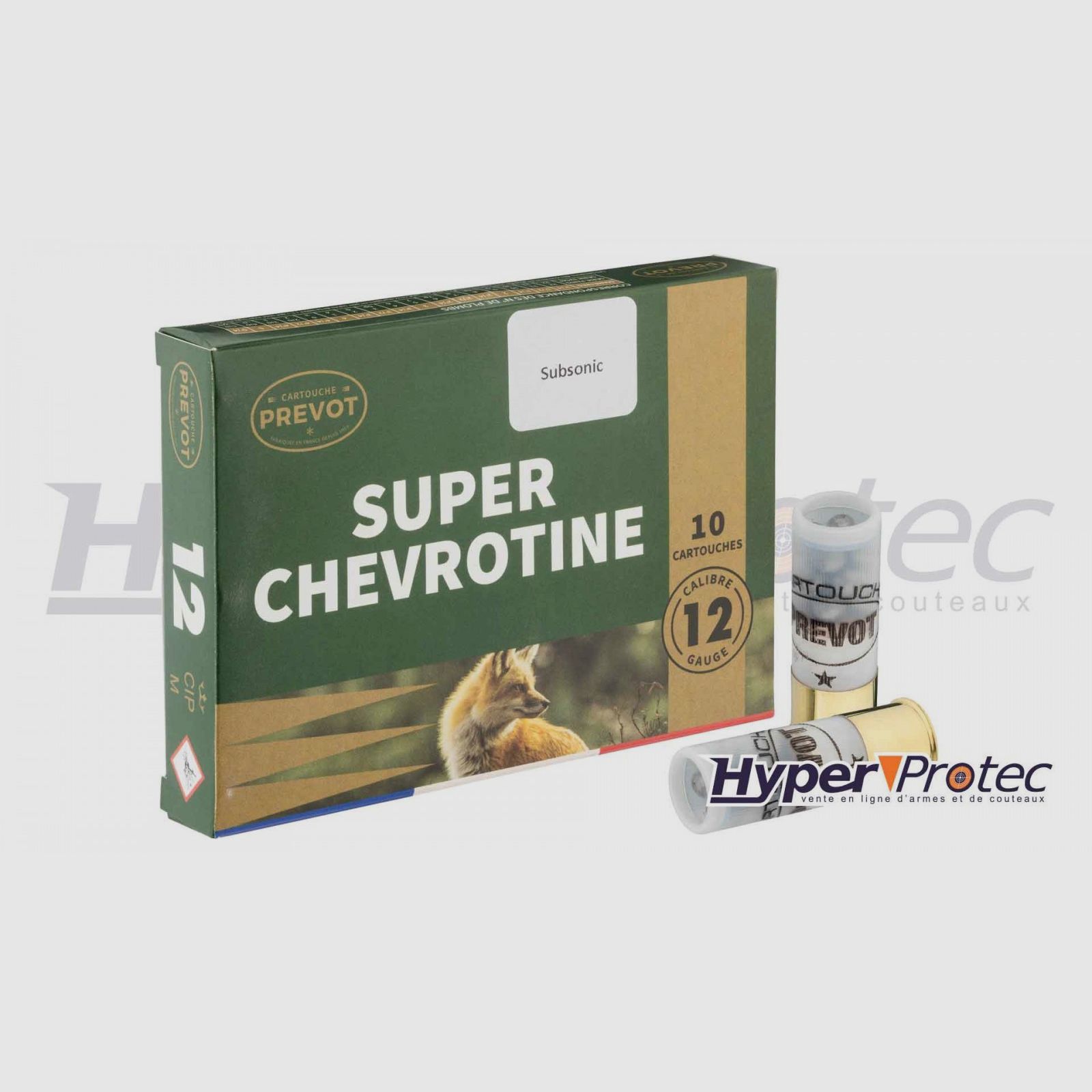 Patroon Kaliber 12/67 Prevot Super Chevrotine Subsonic, afbeelding 2 van 2